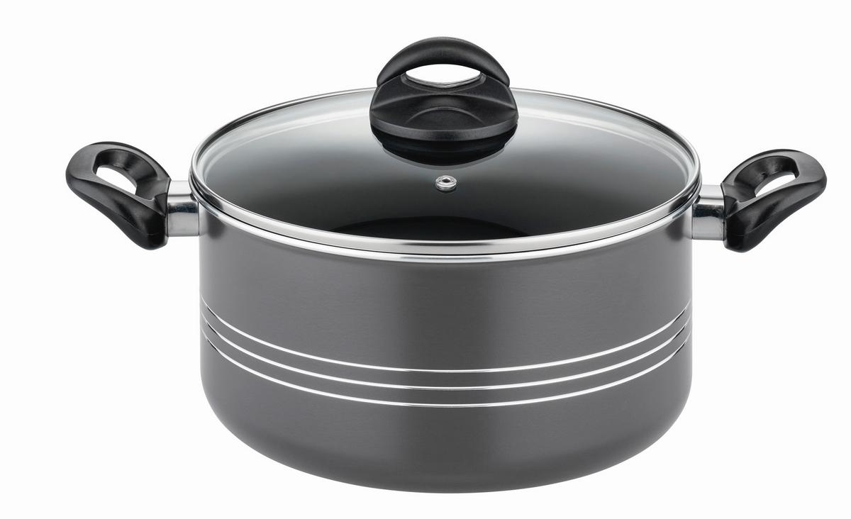 Set Posod S Kuhinjskimi Pripomočki Milano Grey - siva, Basics, kovina - GSW