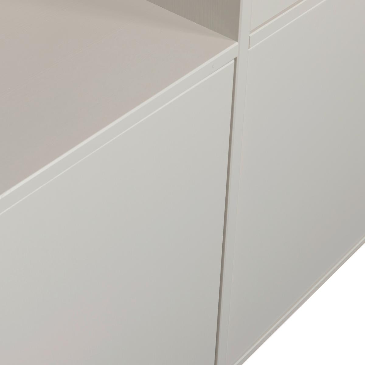 Mehrzweckschrank Meggy Grau B: 108 cm - Grau, Design, Holz (108/215/40cm) - Livetastic