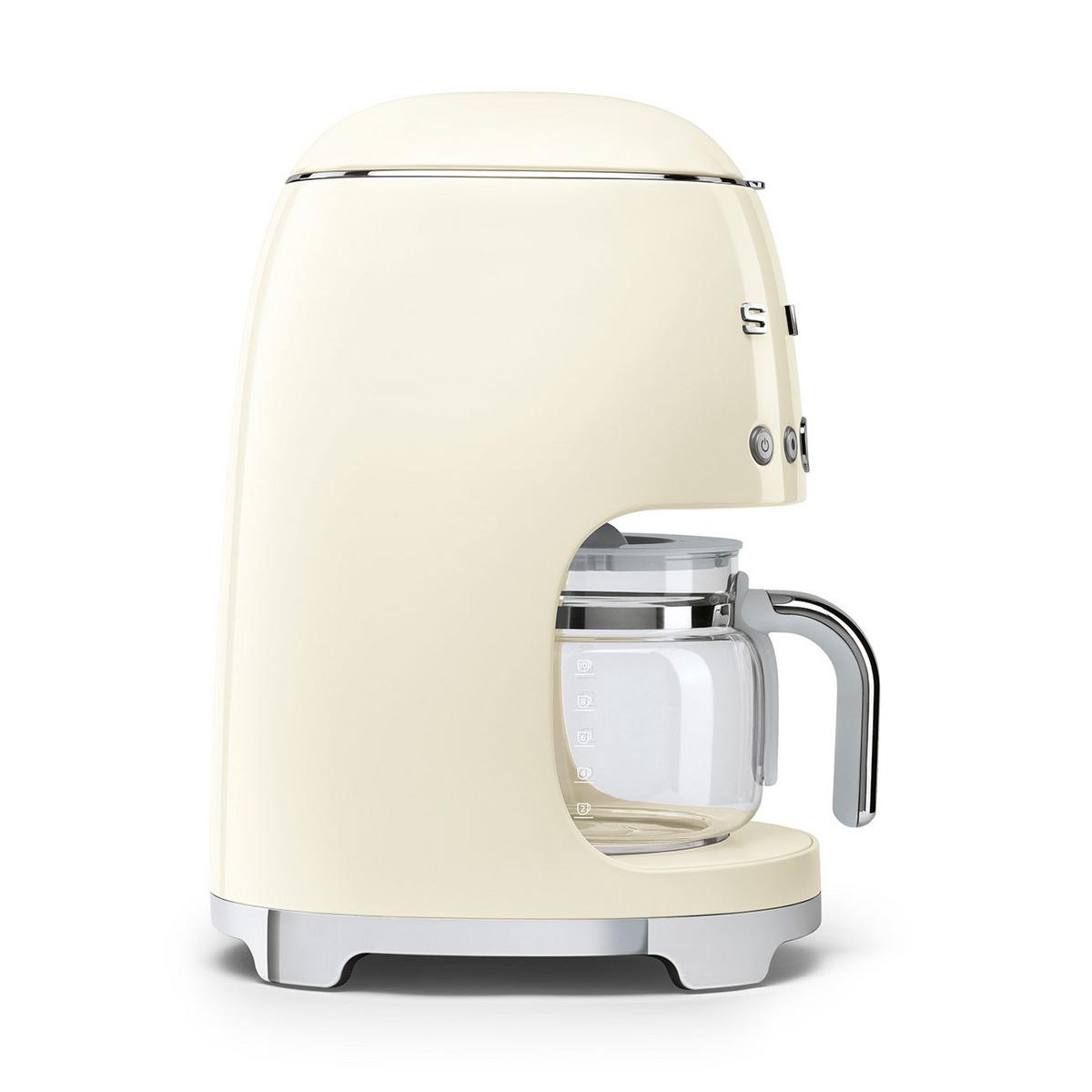 EKSPRES PRZELEWOWY DCF02CREU SMEG - kremowy, Basics, metal/szkło (24,5/36,1/25,6cm) - SMEG