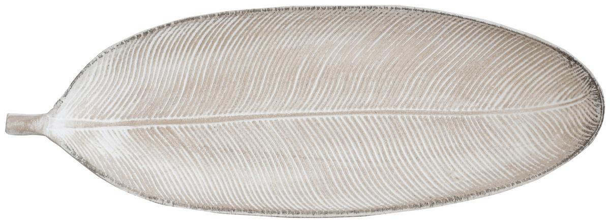 Dekotablett Avaro I in Naturfarben - Naturfarben, Lifestyle, Holzwerkstoff (14,5/2,5/40,5cm) - Modern Living