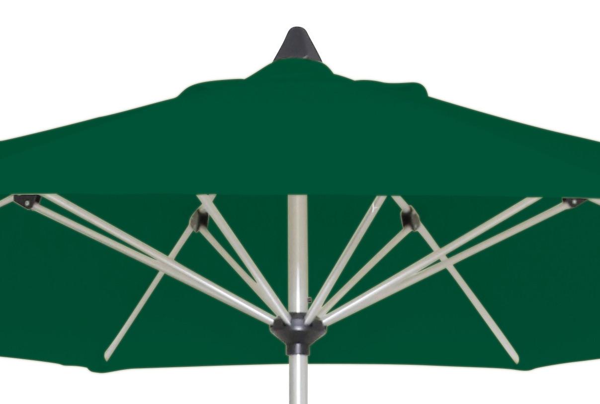 Senčnik Acapole, Temno Zelena, 300 Cm - platinaste barve/temno zelena, Basics, kovina/tekstil (300cm) - Gardenson