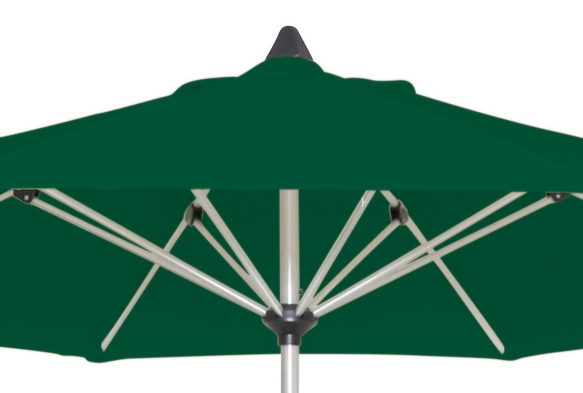 Senčnik Acapole, Temno Zelena, 300 Cm - platinaste barve/temno zelena, Basics, kovina/tekstil (300cm) - Gardenson