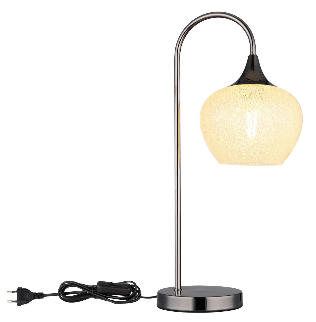 Namizna Svetilka 15548tk Maxy - črna/prozorno, Basics, kovina/steklo (27,5/16/54cm) - Globo