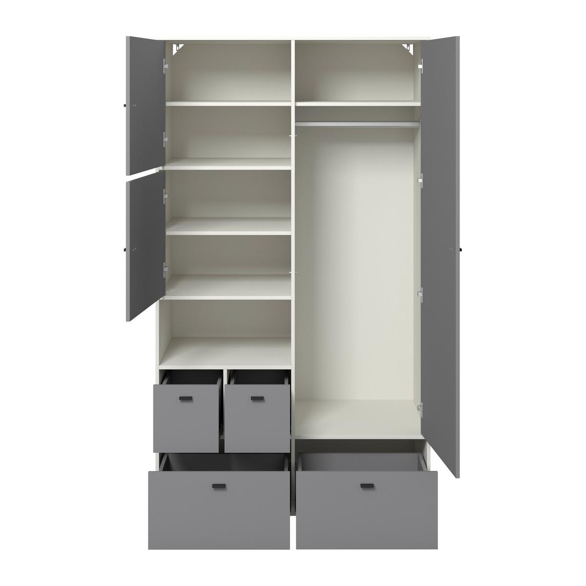 Kleiderschrank Framo 2 Kaschmirfarben/Anthrazit - Kaschmir/Anthrazit, KONVENTIONELL (120,2/210,6/58cm) - Mömax