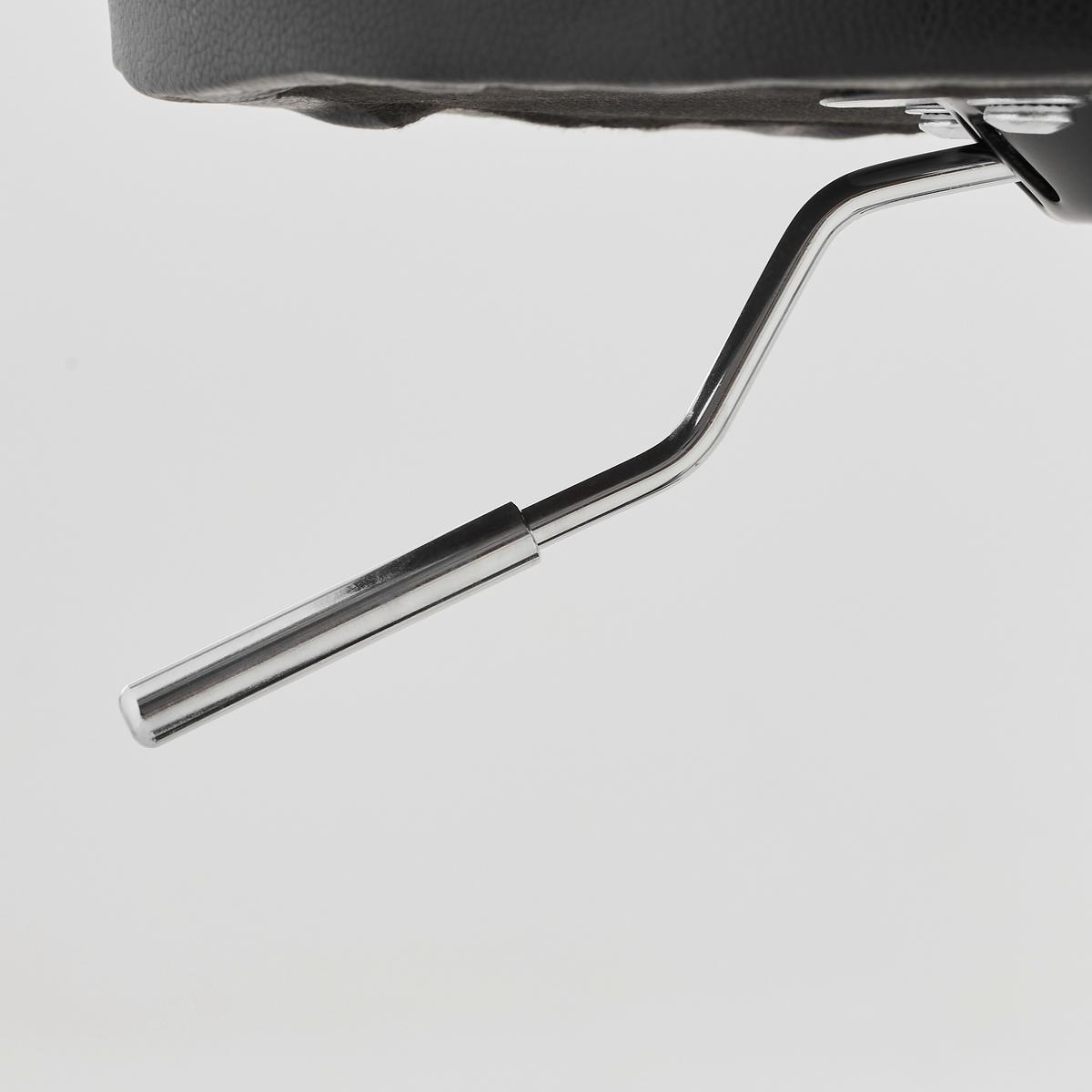 STOŁEK BIUROWY LUCKY  -EXKLUSIV- - kolor srebrny/czarny, Konventionell, tworzywo sztuczne/metal (35/49-61/35cm) - Carryhome