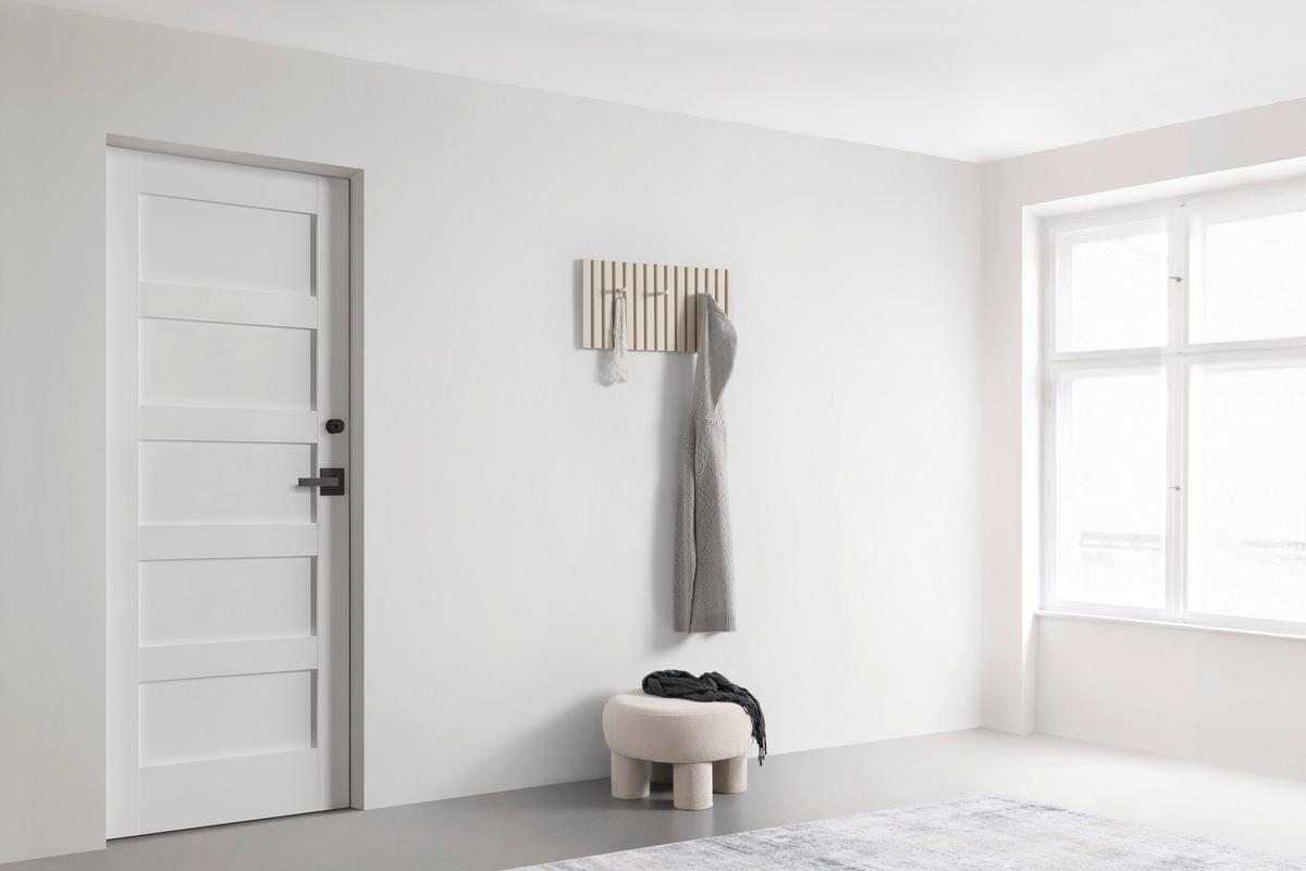 Stenski Obešalnik Grace - peščene barve, Moderno, tekstil/leseni material (60/30/7,5cm) - Mömax