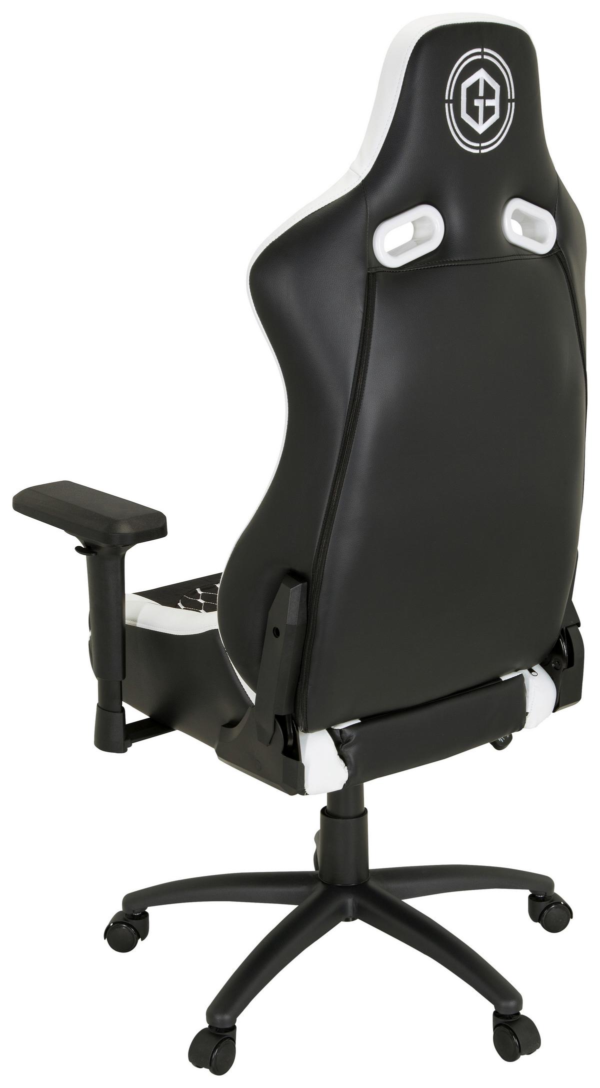 Gaming Stol Gamebreaker Sx 04, Črna, Bela - črna/bela, Moderno, kovina/umetna masa (74/137/66cm) - MID.YOU