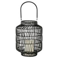 LED-Laterne Calista Schwarz - Schwarz, MODERN, Kunststoff/Metall (23/30cm) - Mömax