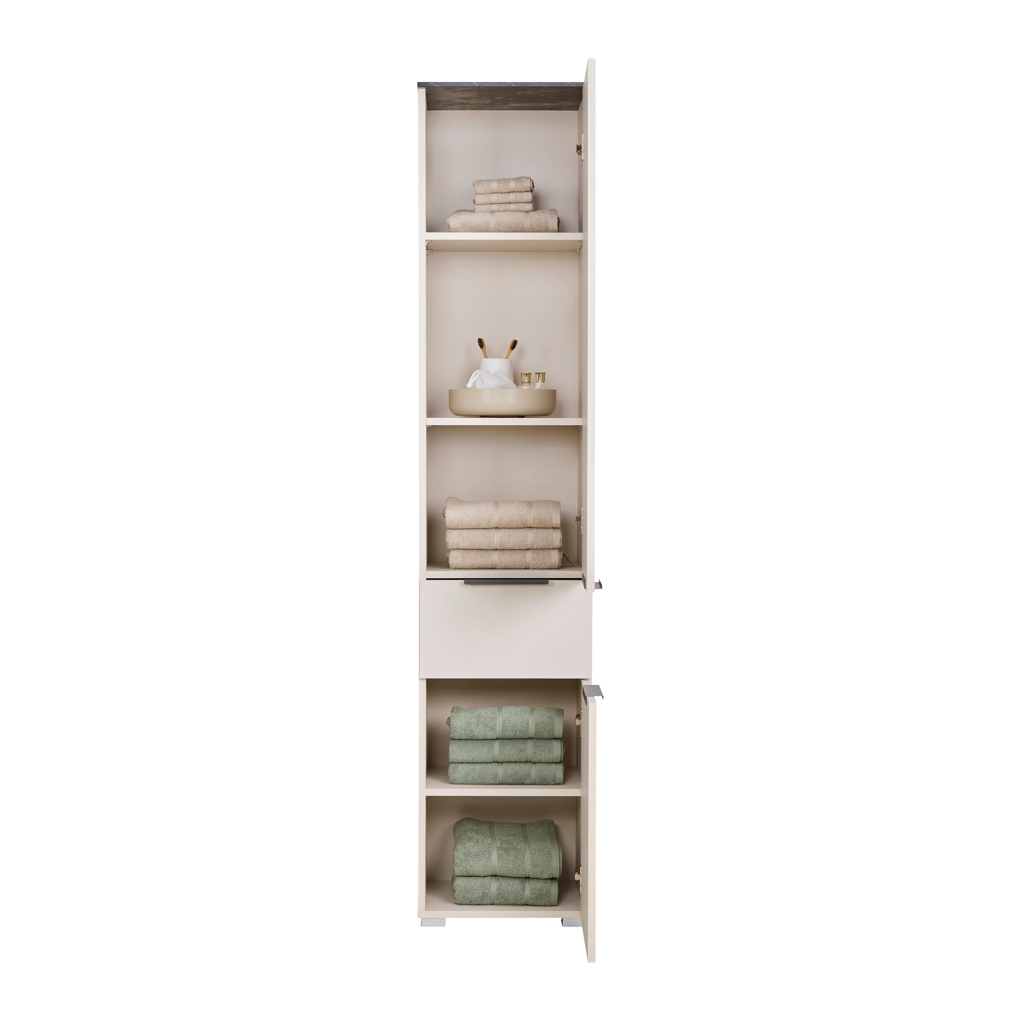 HÖGSKÅP LIANA -EXKLUSIV- - antracit, Modern, metall/trämaterial (39,6/190,5/35cm) - Mömax
