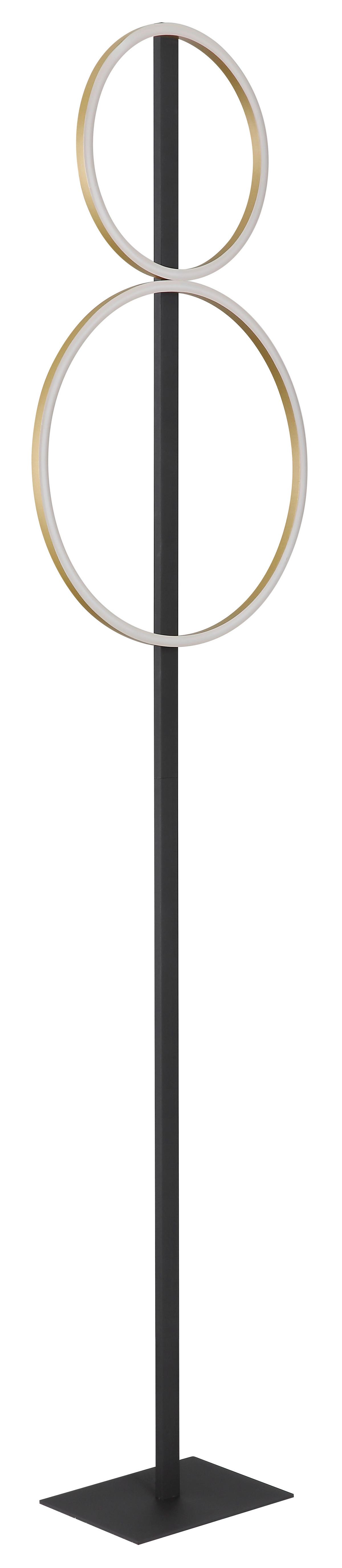 Led Podna Svjetiljka Luffy - bijela/zlatne boje, Design, metal/plastika (39/17/160cm) - Globo