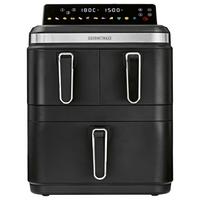 Heißluftfritteuse Gourmetmaxx Schwarz/Edelstahlfarben - Edelstahlfarben/Schwarz, MODERN, Kunststoff/Metall (37,7/37,5/43cm)