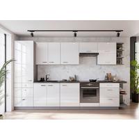 Blok Kuhinja Bianca - boja hroma/siva, Moderno, metal/pločasti materijal (350/214/60cm) - Modern Living