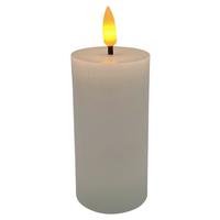 Led Gyertya Shiny - fehér, Konventionell, műanyag/természetes anyagok (5/10cm) - Modern Living