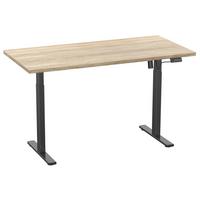 SCHREIBTISCH E-LONA - Silberfarben/Schwarz, Design, Holzwerkstoff/Metall (110/71/80cm) - MID.YOU