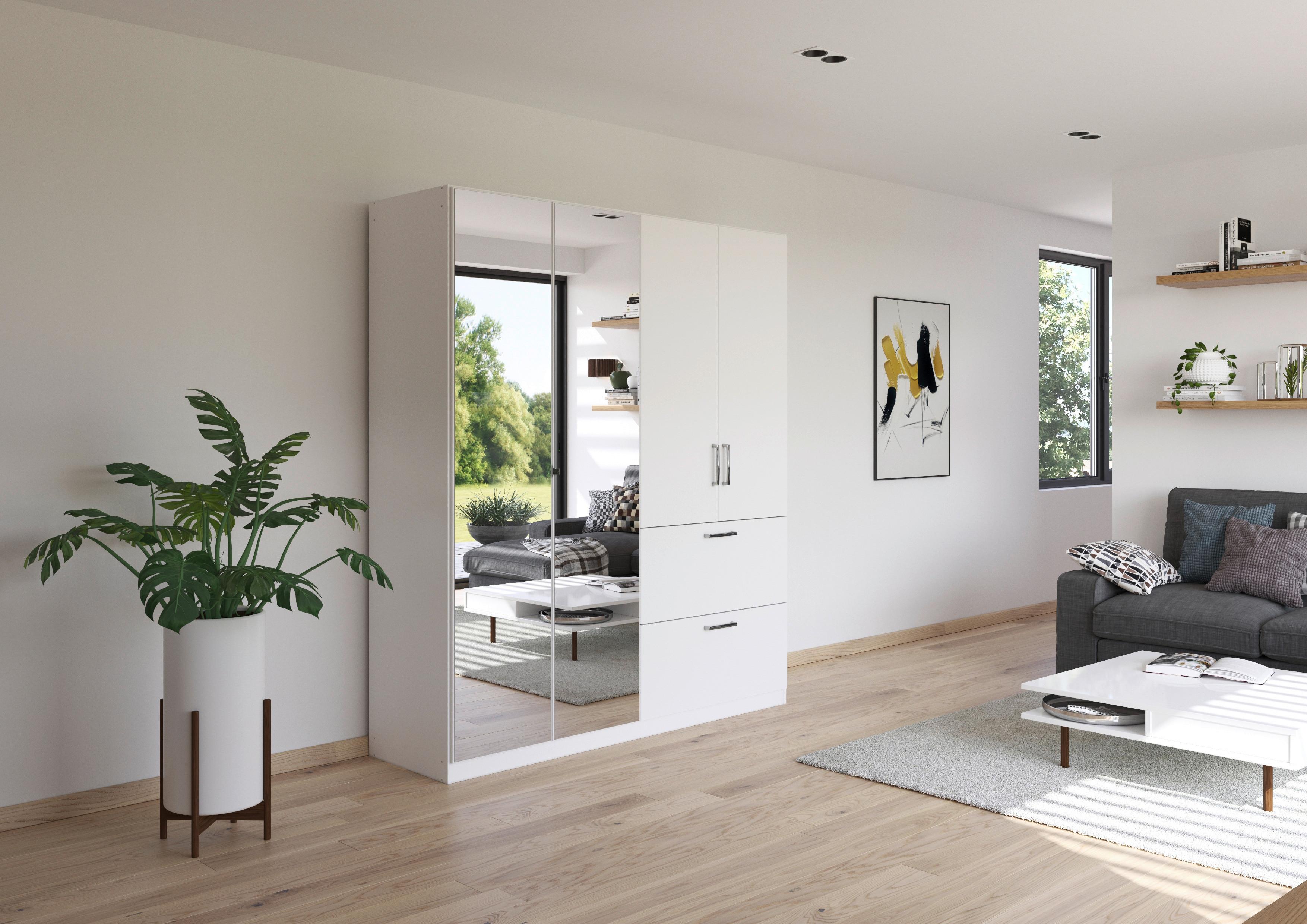 DULAP USI ROTATIVE PADUA - alb, Modern, material pe bază de lemn (180/210/54cm) - Modern Living