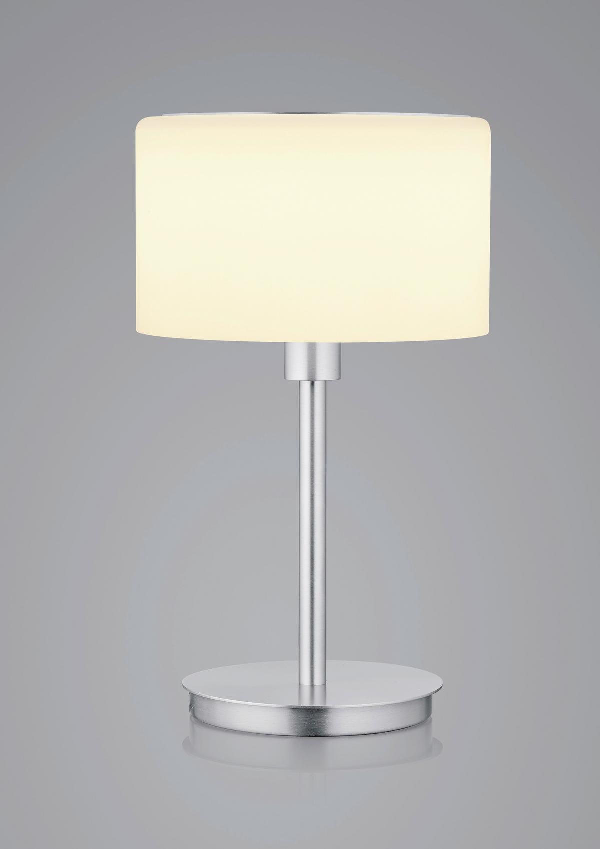 LAMPA STOŁOWA LED 5035/1-33 KARL 75 - biały/kolor niklowy, Design, metal/szkło (34cm) - Bankamp