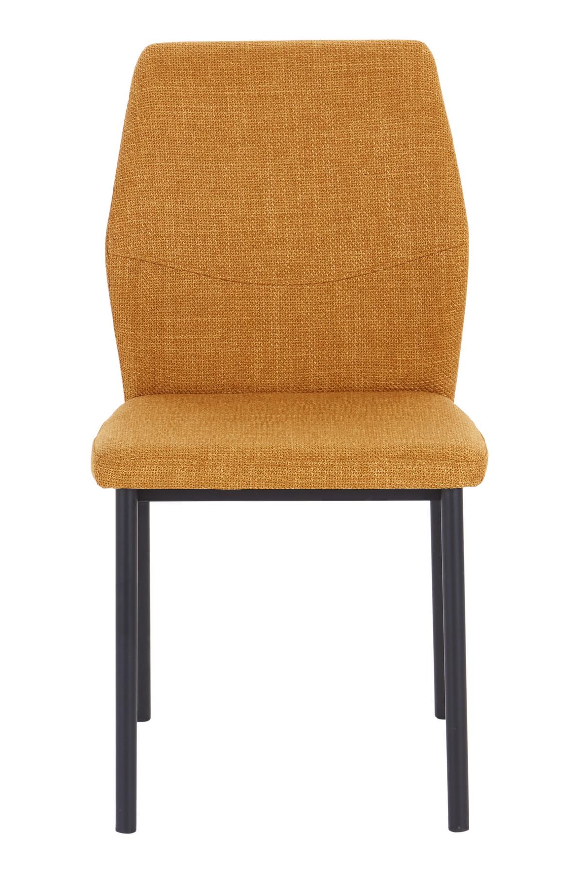 Stol Augusta, Rumena - črna/barve karija, Konvencionalno, kovina/tekstil (56/84/45cm) - Mömax