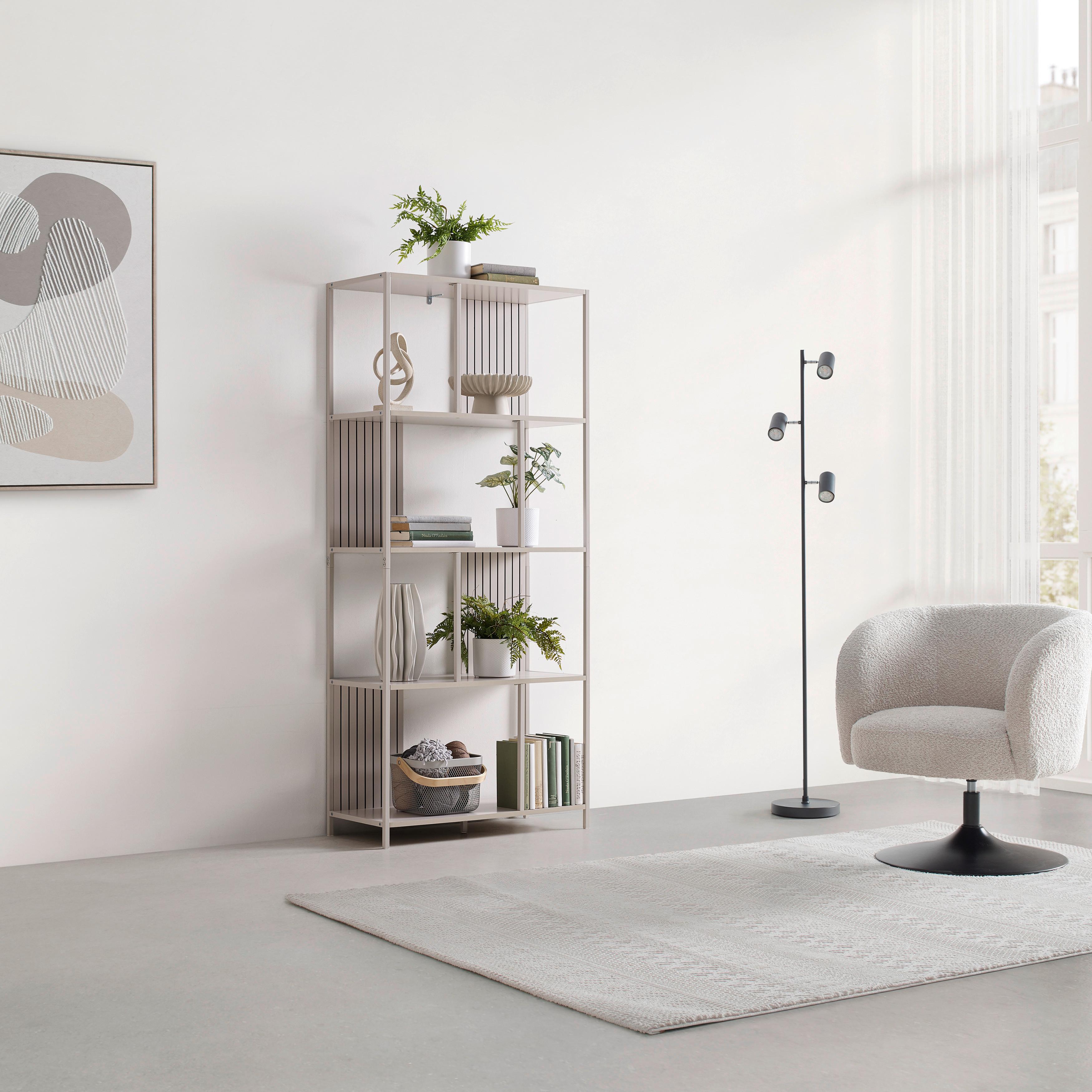 ÉTAGÈRE MODANO -EXKLUSIV- - cachemire, MODERN, matériau en bois/métal (75/170/35cm) - Mömax