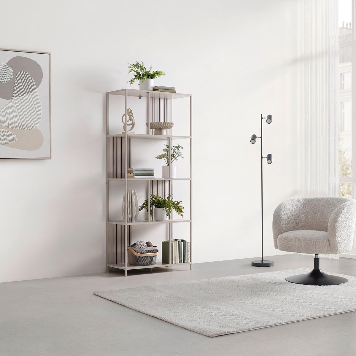 Regal Modano Kaschmirfarben - Kaschmir, MODERN, Holzwerkstoff/Metall (75/170/35cm) - Mömax