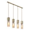 Hängeleuchte 21000-4HM in Messingfarben max. 25 Watt - Messingfarben, KONVENTIONELL, Glas/Metall (80/9/156cm) - Globo
