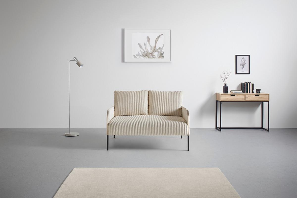 Zofa Cord - črna/bež, Moderno, kovina/tekstil (120/82/79cm) - Mömax