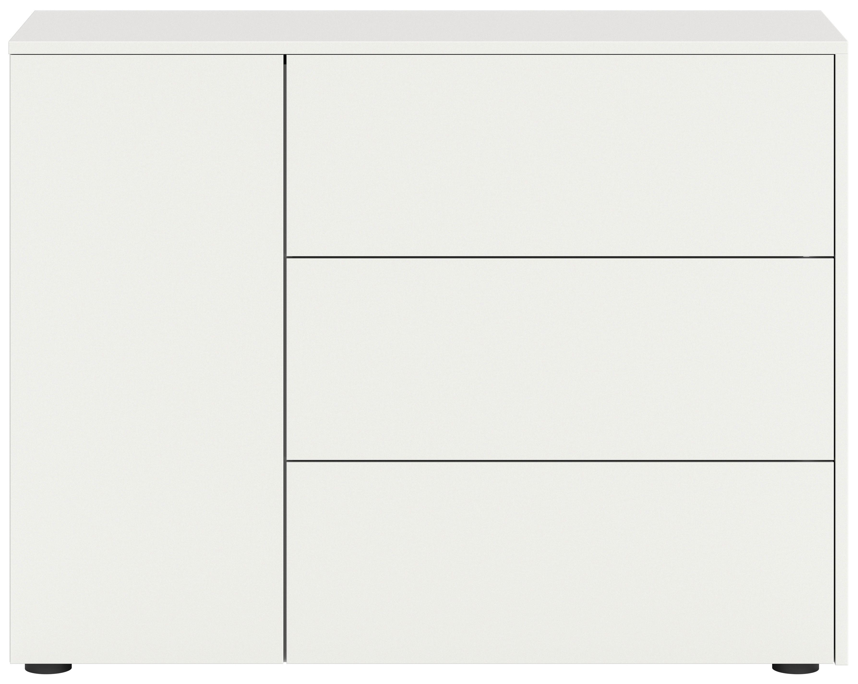 Komoda Samba, Bela - bela, Design, leseni material (105/80/37cm) - MID.YOU