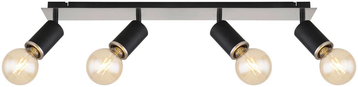 Reflektor Poldi - črna, Basics, kovina/les (80/10/18cm) - Globo