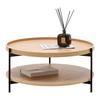 SOFFBORD PLATE - svart/naturfärgad, Modern, metall/trämaterial (80/40/80cm) - Mömax