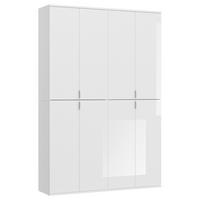 Ormar S Klasičnim Vratima Projekt X - bijela/bijela visoki sjaj, Moderno, drvni materijal/metal (122/193/34cm) - Modern Living