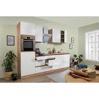 Küchenblock Premium Eiche B: ca. 280 cm - Eichefarben/Weiß, MODERN, Holzwerkstoff (280cm) - Respekta