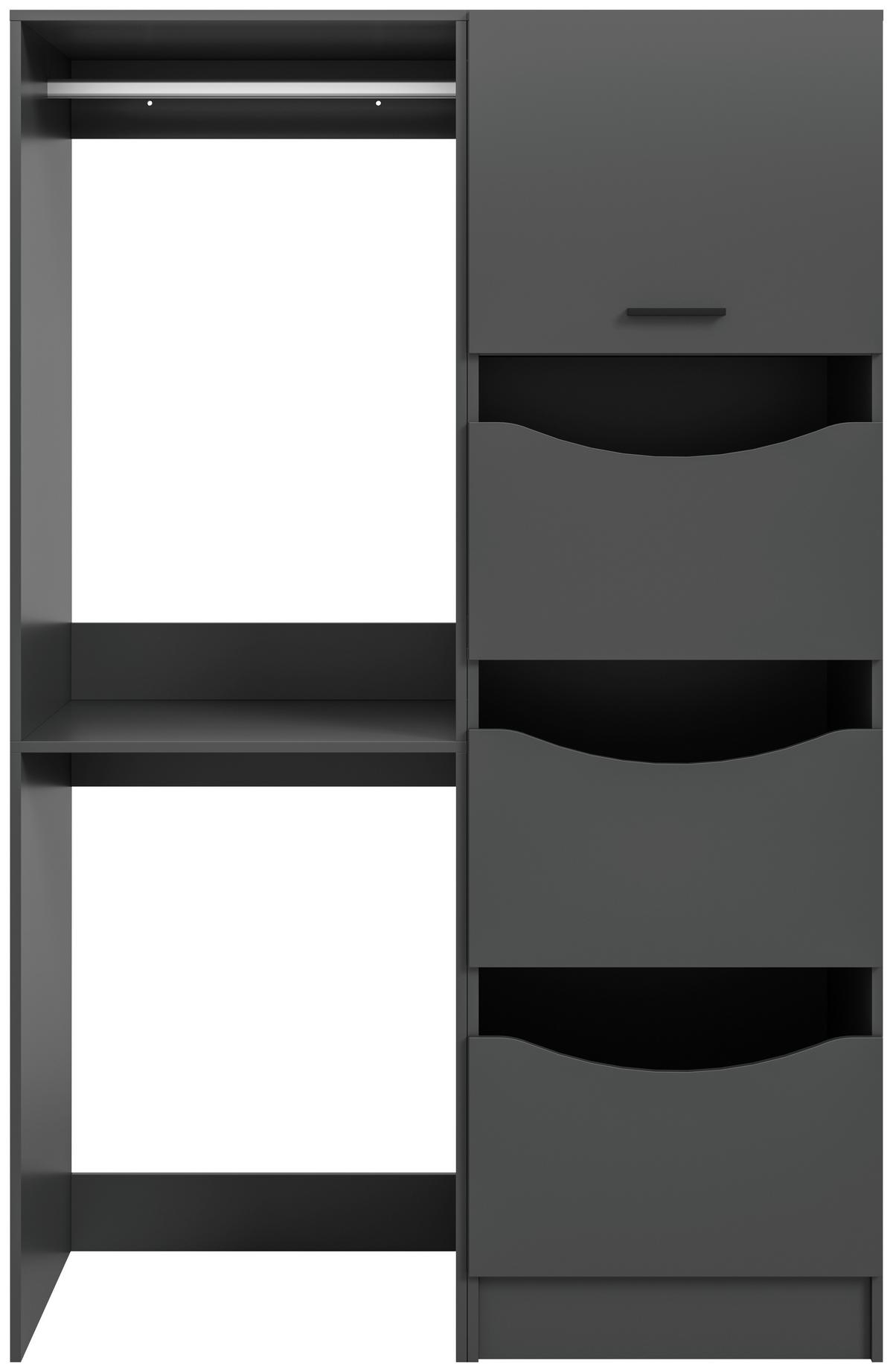 Omara Za Pralni Stroj Free, Antracit - antracit, Basics, leseni material (126/195/68cm) - MID.YOU