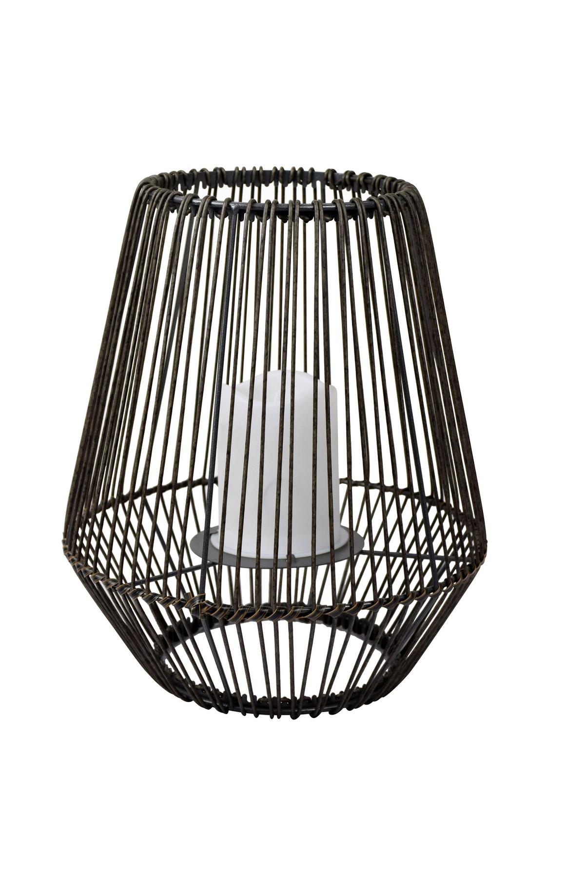 LAMPA SOLARNA ELENI - ciemnobrązowy, Modern, tworzywo sztuczne/metal (26/30,5cm) - Modern Living
