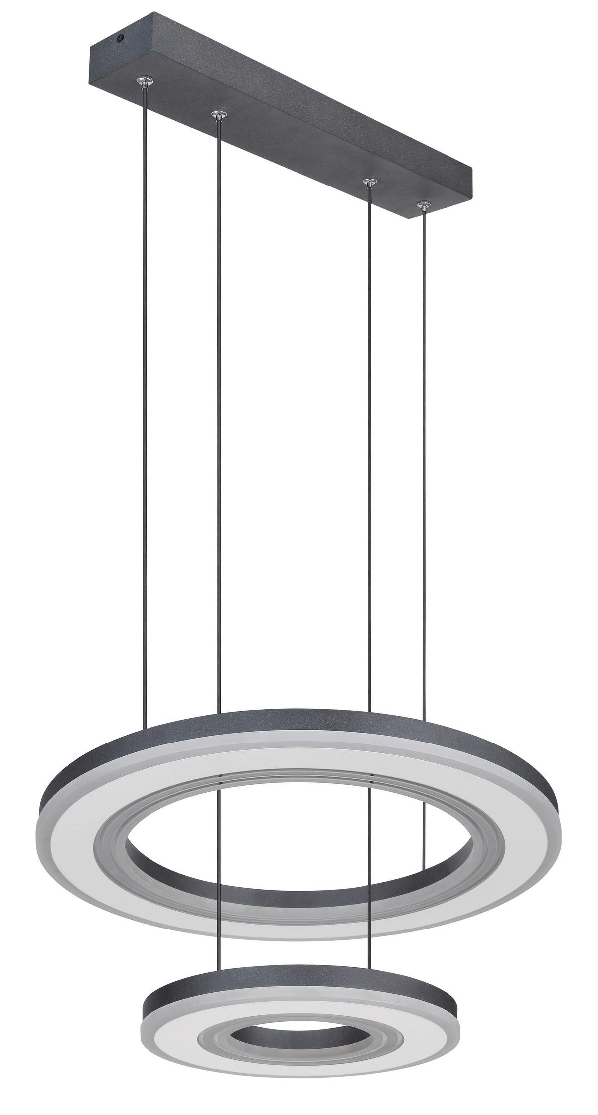 LED Függőlámpa 67191-50 Blasius - fekete/opál, Design, műanyag/fém (50/120cm)
