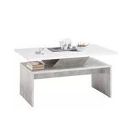 STOLIK KAWOWY ALLEGRA - jasnoszary/biały, Design, materiał drewnopochodny (100/60/50cm) - MID.YOU