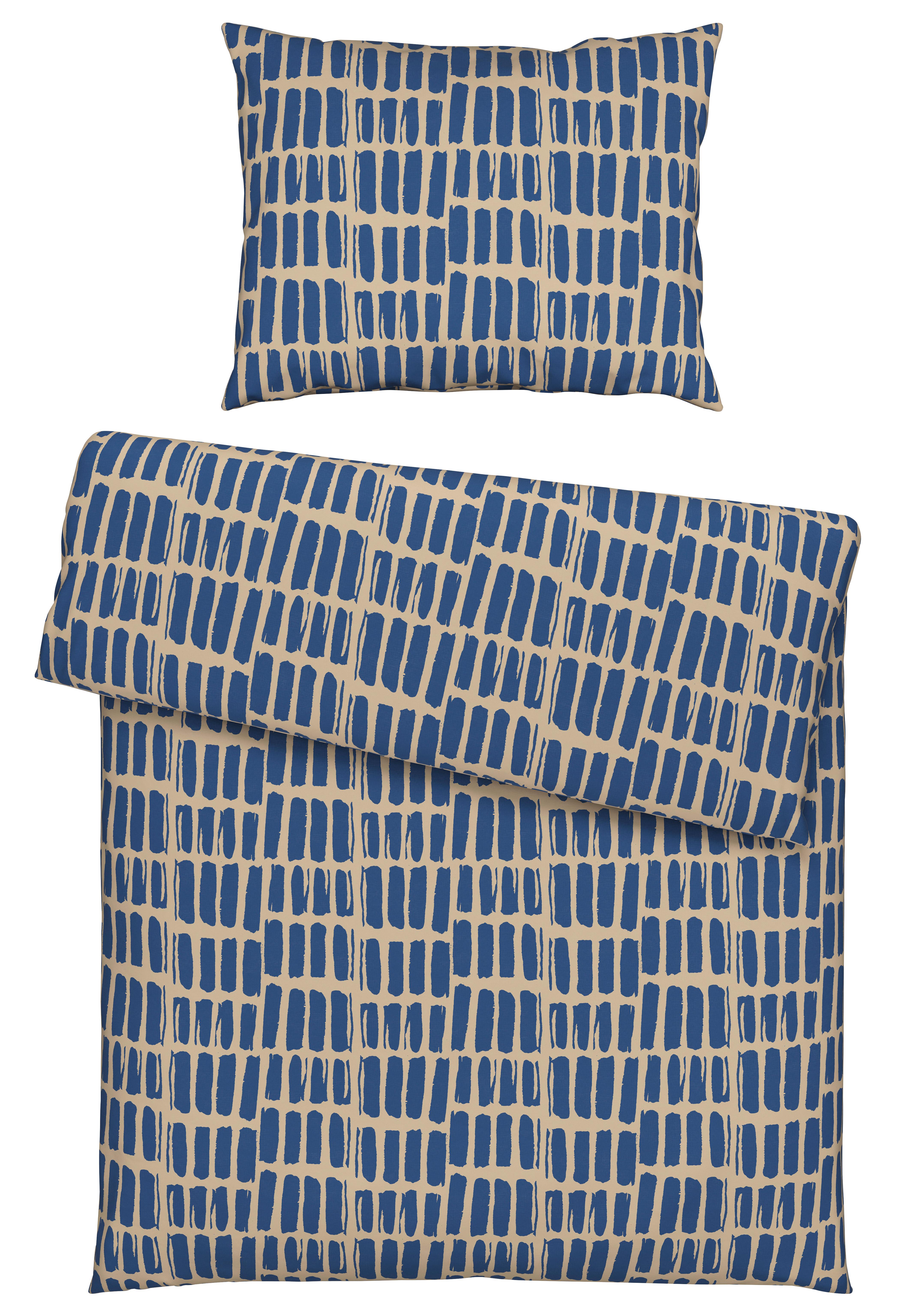 BETTWÄSCHESET ADAM - Blau/Beige, Modern, Textil (160/210cm) - Mömax