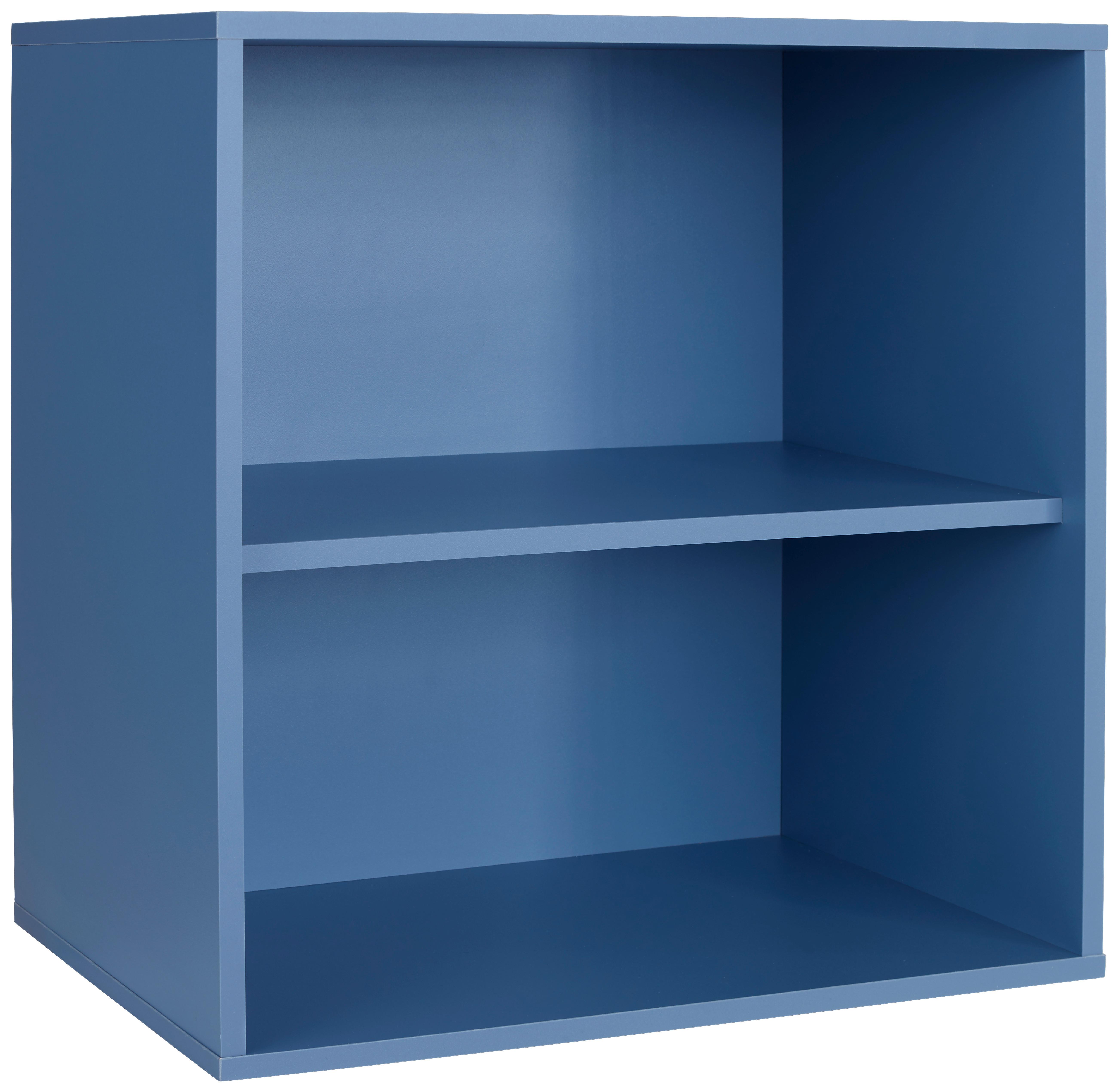 Etajeră Box - albastru, Modern, material pe bază de lemn (46/46/25cm) - Modern Living