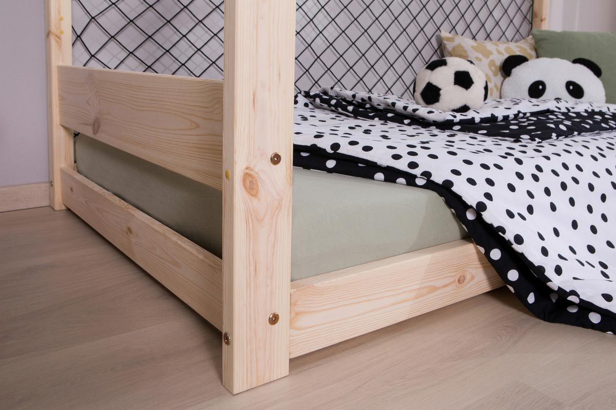 Stauraumbett Holz Fußball ca. 97x213 cm Kiefer - Naturfarben, MODERN, Holz (90/200cm) - MID.YOU