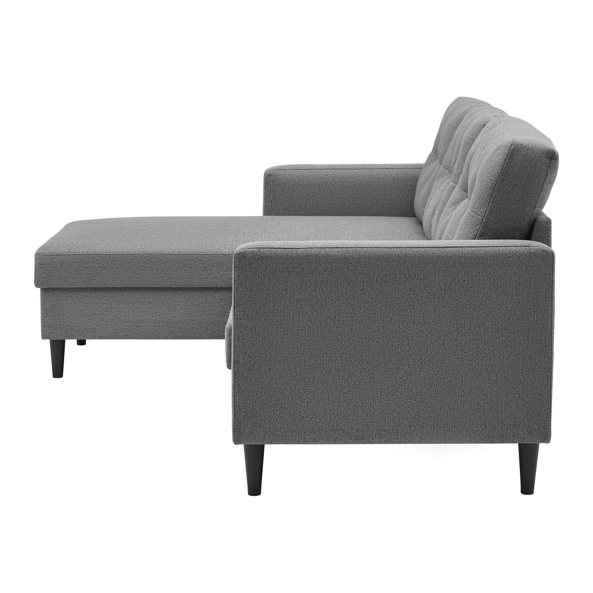Wohnlandschaft Bergen Grau - Hellgrau/Schwarz, MODERN, Holz/Holzwerkstoff (192/82/138cm) - Based