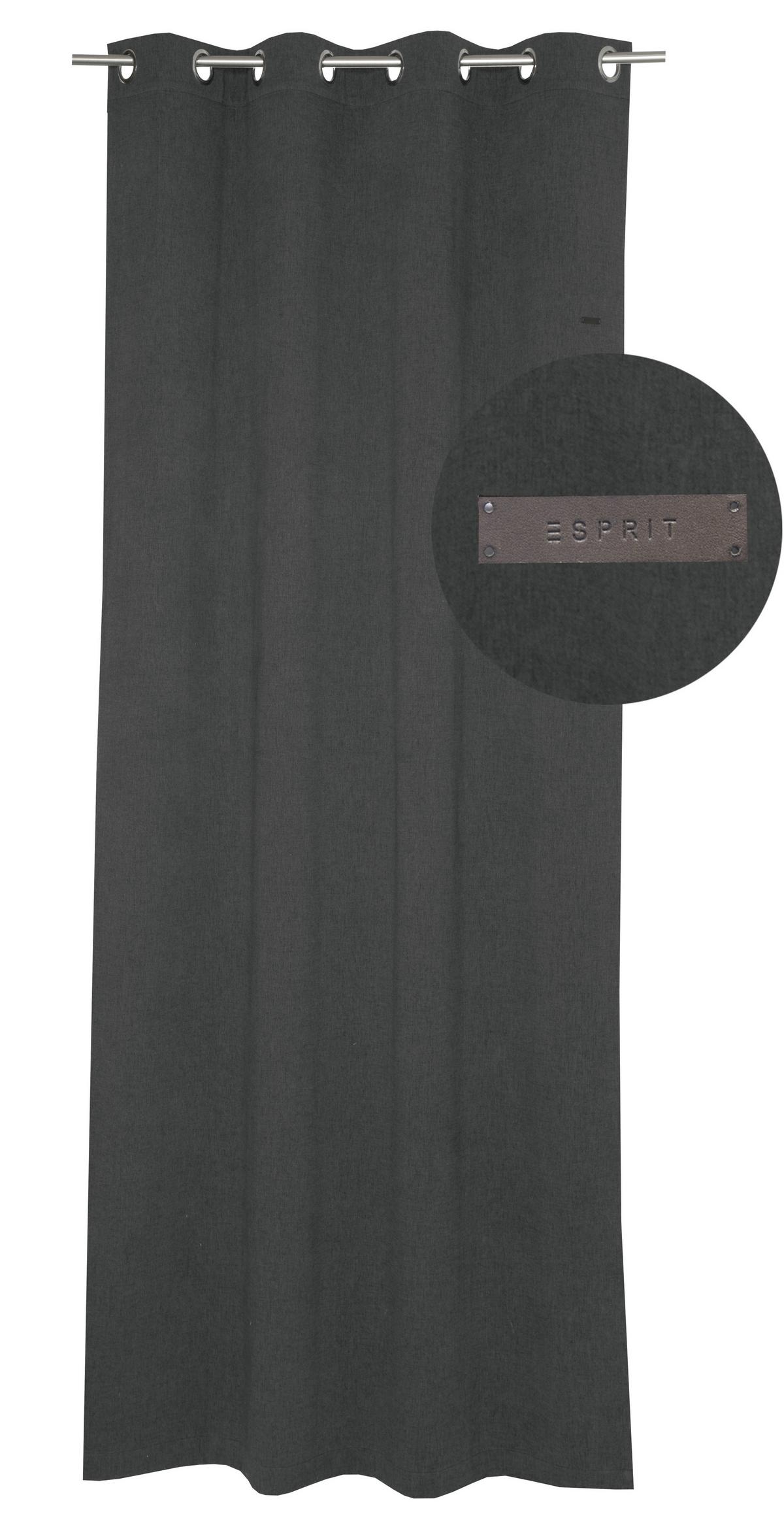 ZASŁONA NA PRZELOTKACH E-HARP ESPRIT - ciemnoszary, Basics, tkanina (140/250cm) - Esprit