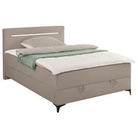 Boxbett Jerry Braun ca. 120x200cm - Schwarz/Braun, KONVENTIONELL, Textil (120/200cm) - Mömax