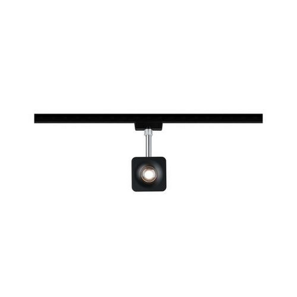 LED-Deckenleuchte Urail Spot Cube max. 8 Watt - Chromfarben/Schwarz, Design, Kunststoff/Metall (7,7/16,5/4,7cm) - Paulmann