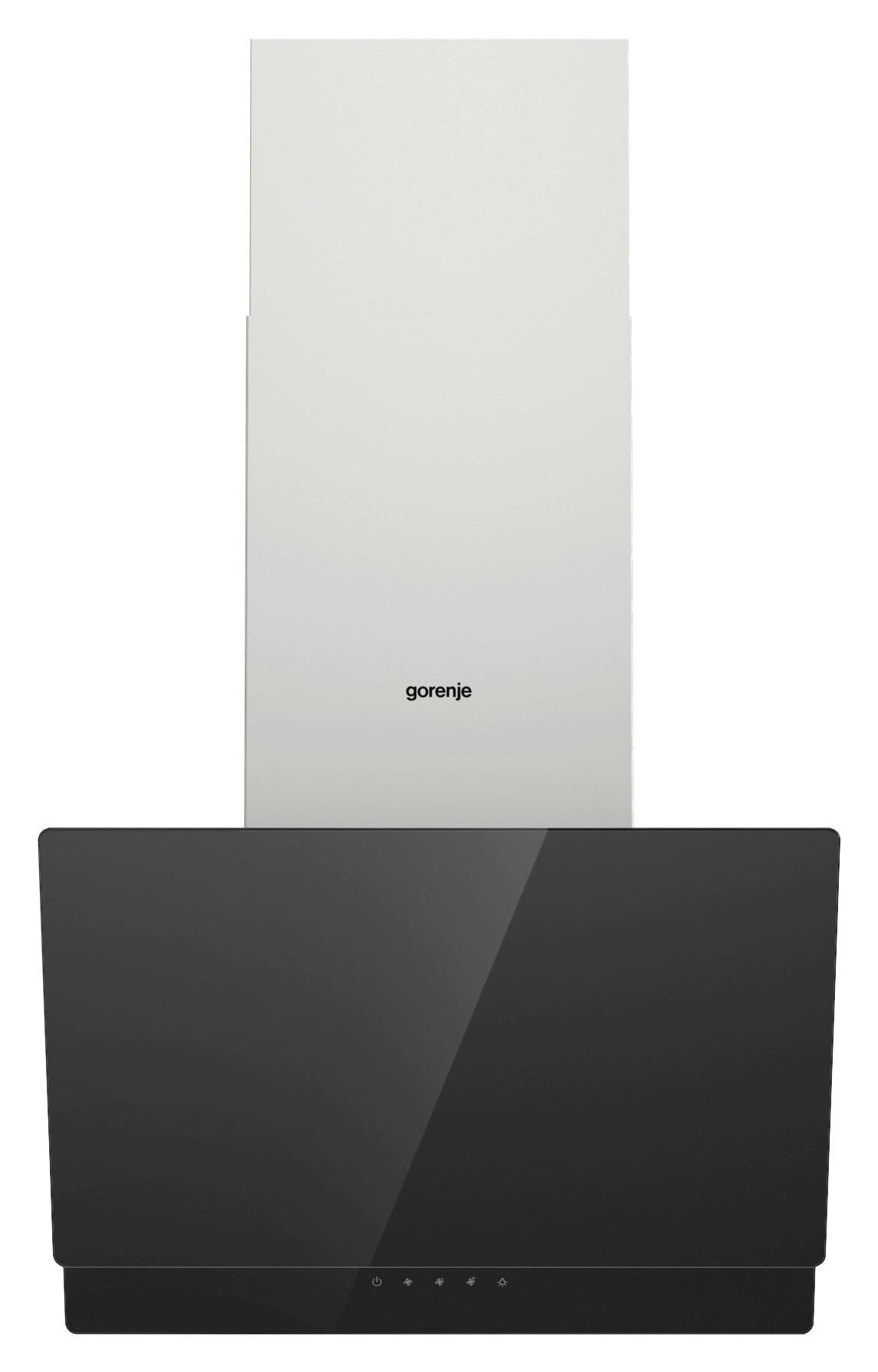 OKAP KUCHENNY WHI 649 EXBG - kolor stalowy/czarny, Basics, metal/szkło (60/38/33,5cm) - Gorenje