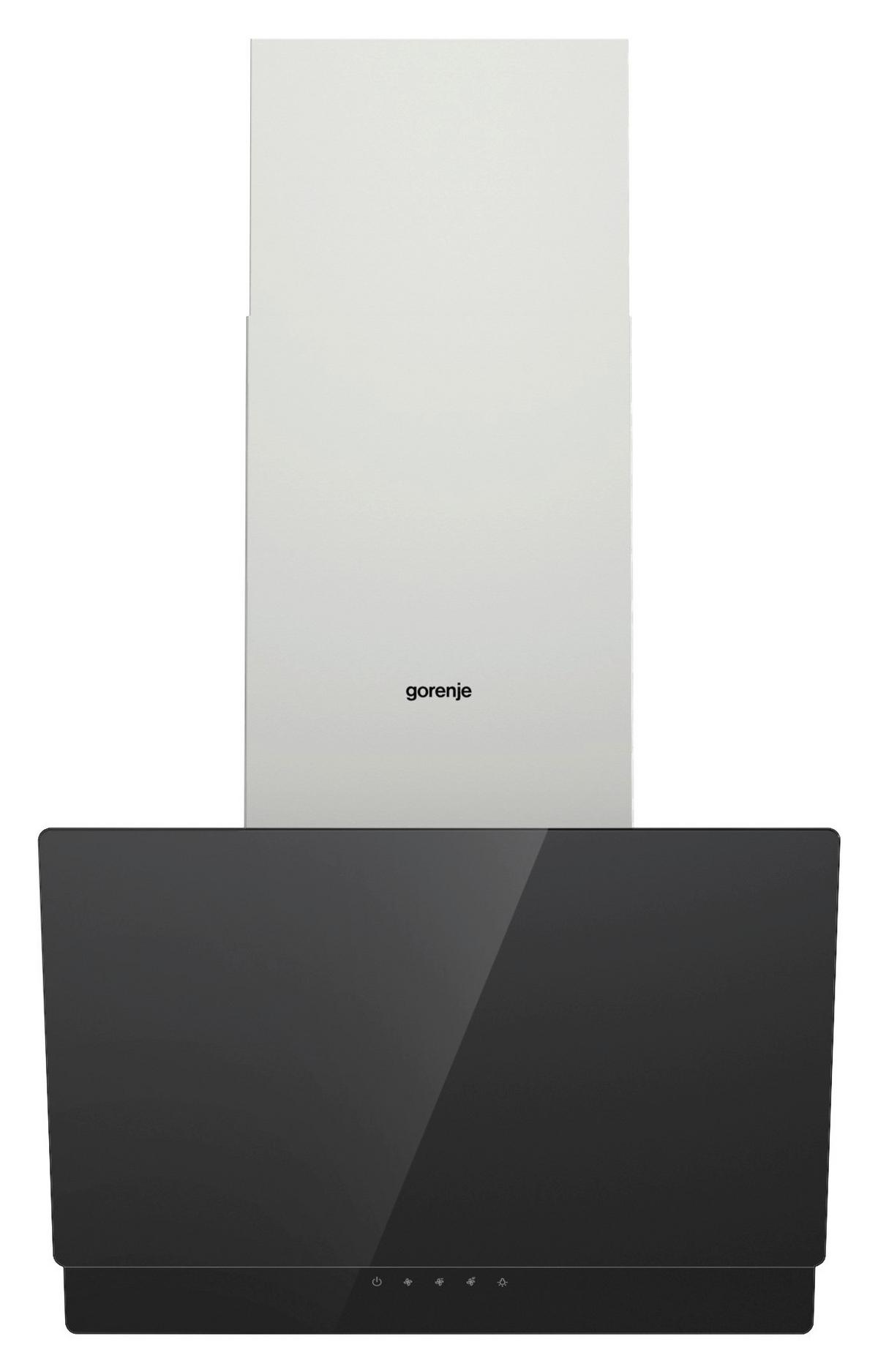 OKAP KUCHENNY WHI 649 EXBG - kolor stalowy/czarny, Basics, metal/szkło (60/38/33,5cm) - Gorenje