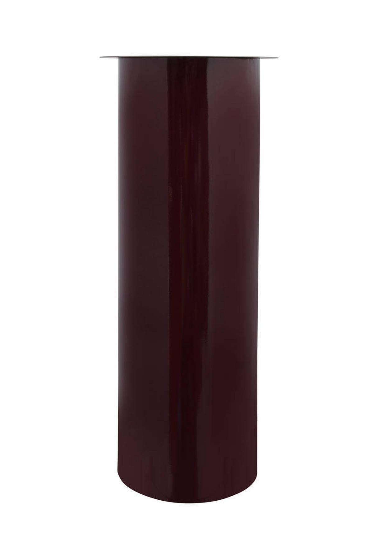 KERZENSTÄNDER BODENKERZENSTÄND. ART DECO 185 - Pflaume/Silberfarben, Trend, Metall (25/60/25cm) - Kayoom