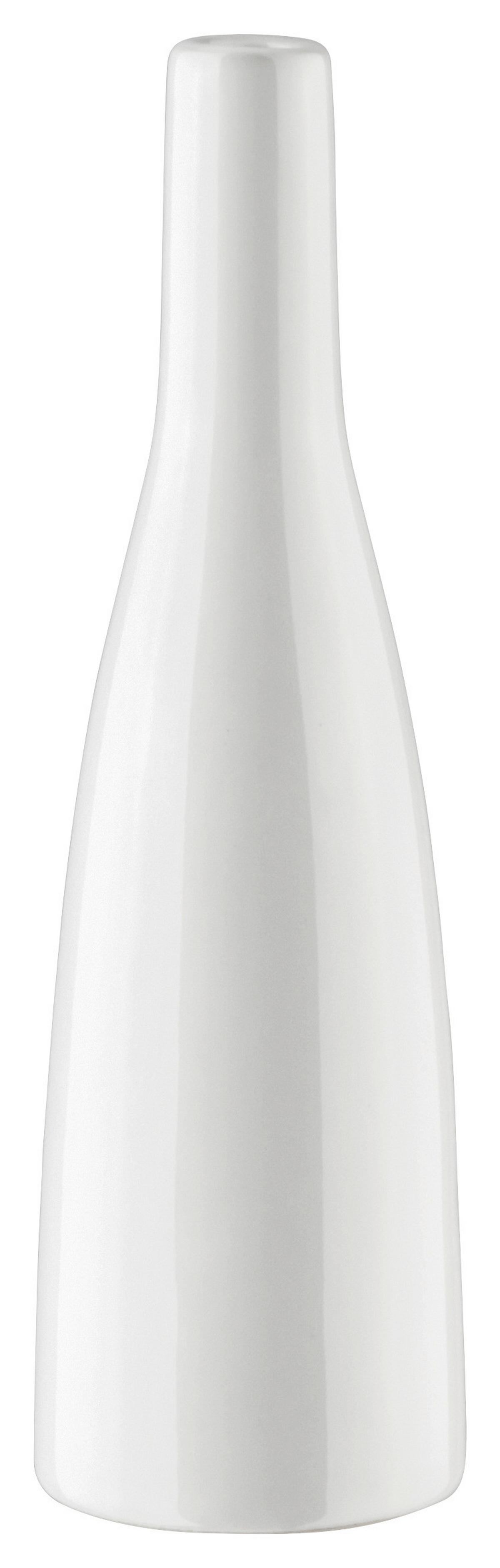 Vase Plancio in Weiß - Weiß, MODERN, Keramik (5,5/20.5cm) - Modern Living