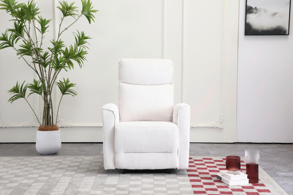 Tv Fotelj Leon, Bež, Relaks Funkcija - črna/bež, Basics, kovina/umetna masa (80/102/96cm) - Ondega