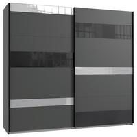 Omara Z Drsnimi Vrati Monaco - siva/črna, Konvencionalno, kovina/steklo (225/210/65cm) - Mömax