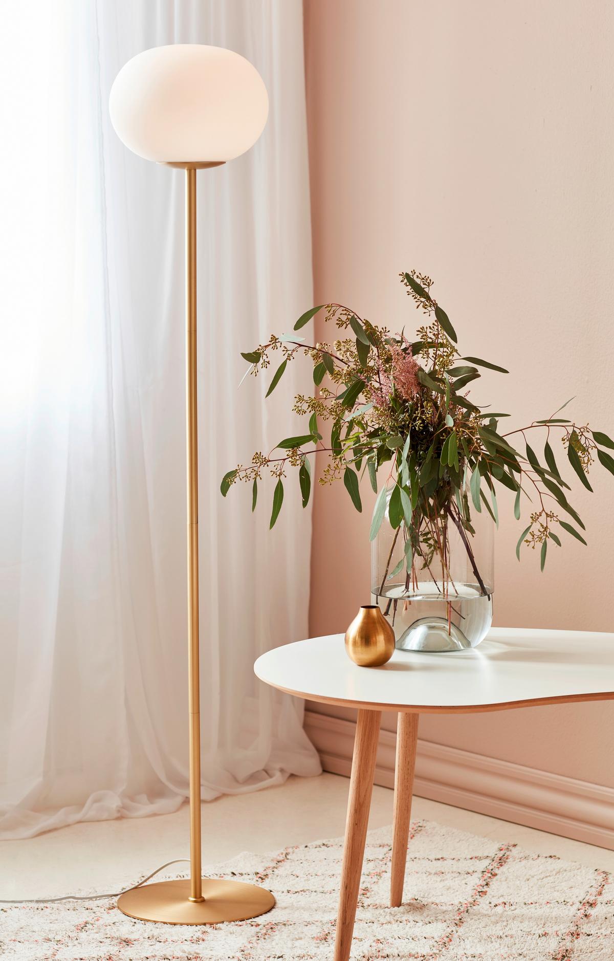 LAMPA STOJĄCA 2010514001 - kolor mosiężny, Basics, metal/szkło (28/150cm) - Nordlux