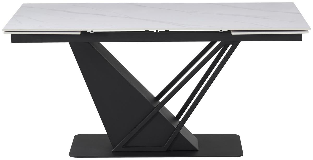 Stol Na Izvlačenje Mirage - bijela/crna, Design, metal/keramika (160-240/76/90cm) - Premium Living