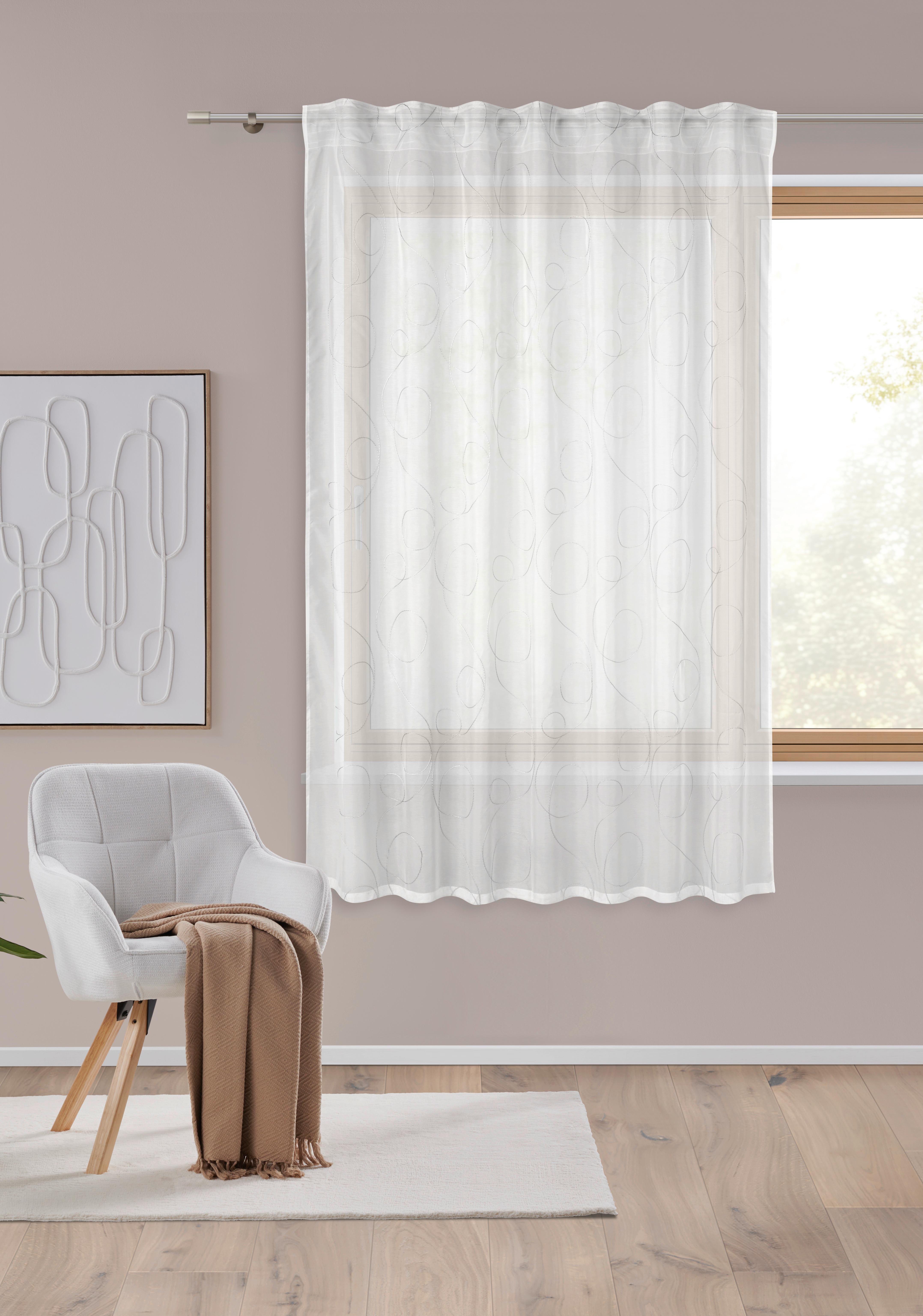 Fertigstore Marion Store Weiß/Anthrazit ca. 140x175cm - Anthrazit/Weiß, MODERN, Textil (140/175cm) - Mömax